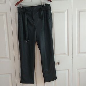 Gap faux leather straight leg ankle pants size 8